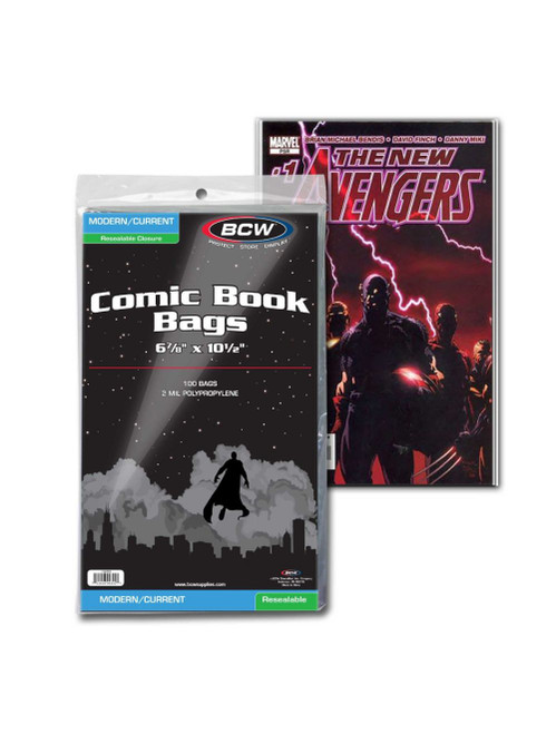 BCW Resealable Current / Modern Comic Bags. UPC Code 722626903021
