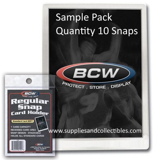 BCW Pro Regular Snap Trading Card Holder Ultra Clear Sample of 10 - Sample / Trial Size