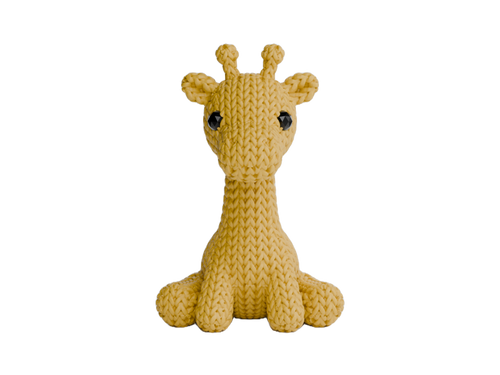 Knitted Effect Cute Baby Giraffe Figurine