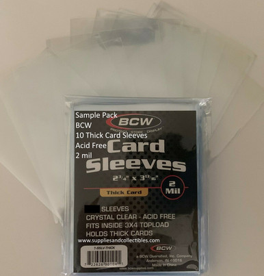 10,000 1 Case BCW THICK CARD SLEEVES 2 3/4 X 3 3/4 Jersey Memorabilia 