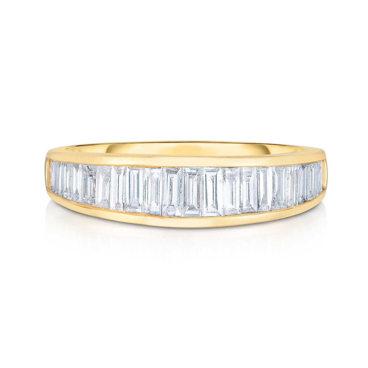 Channel Set Graduated Baguette Diamond Ring