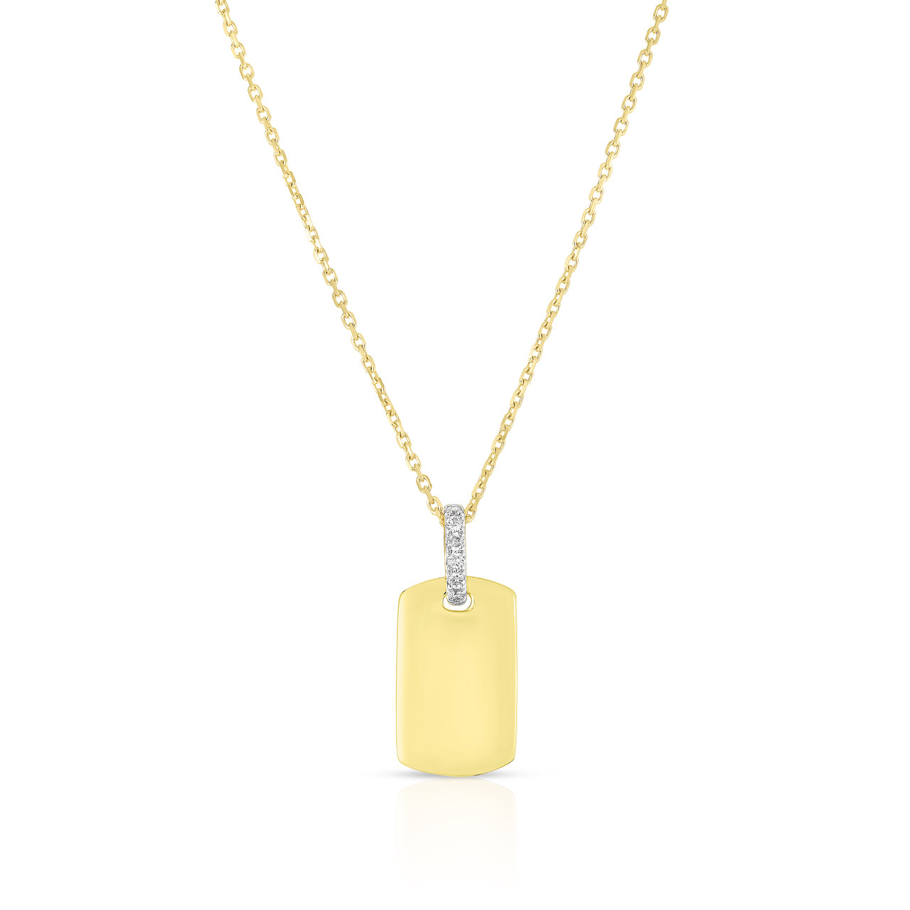 Tiffany & Co. Makers ID Dog Tag Necklace in 18K Yellow Gold | New York  Jewelers Chicago