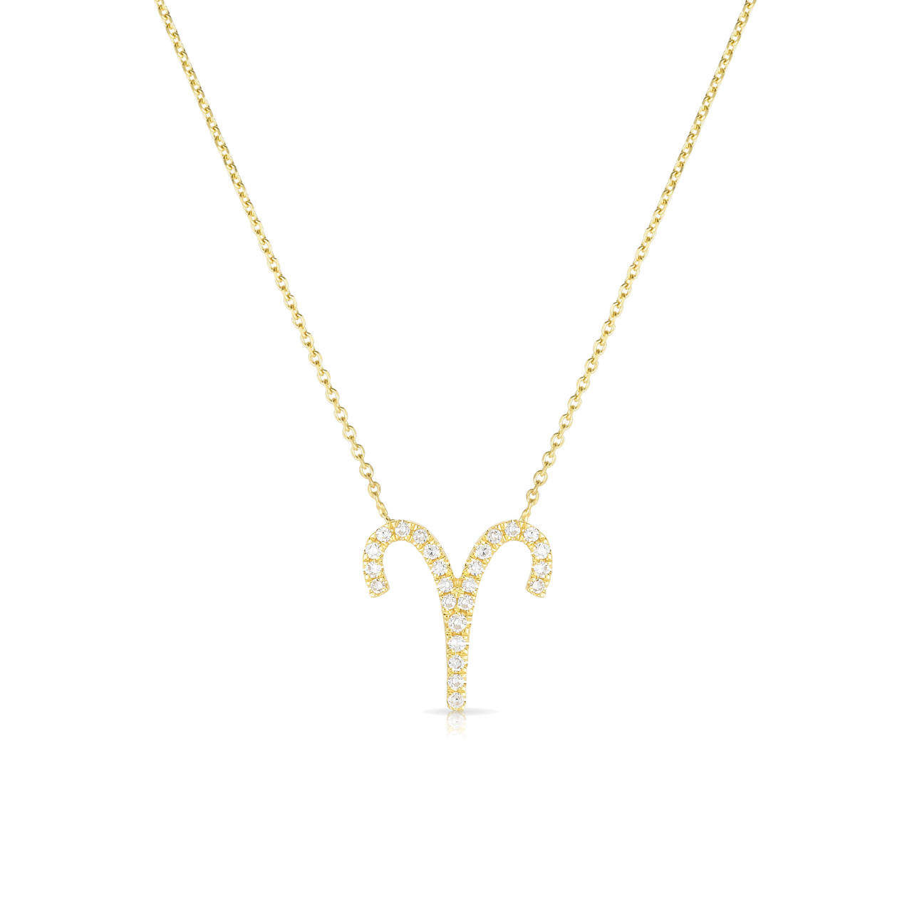 Aries Diamond Zodiac Sign Necklace - URBAETIS Fine Jewelry