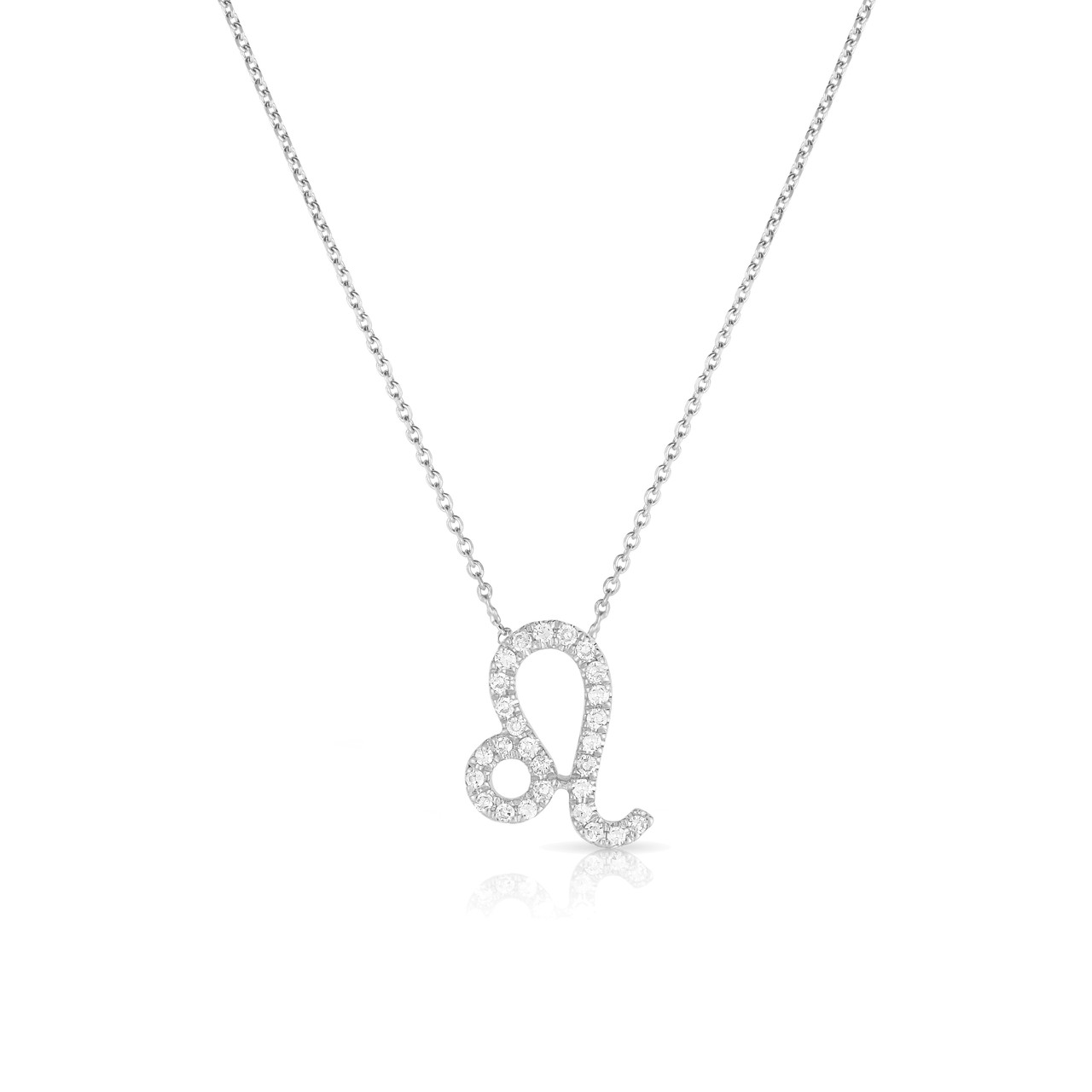 THE LEO Diamond Necklace 1/2 ct tw Round-cut 14K White Gold 19