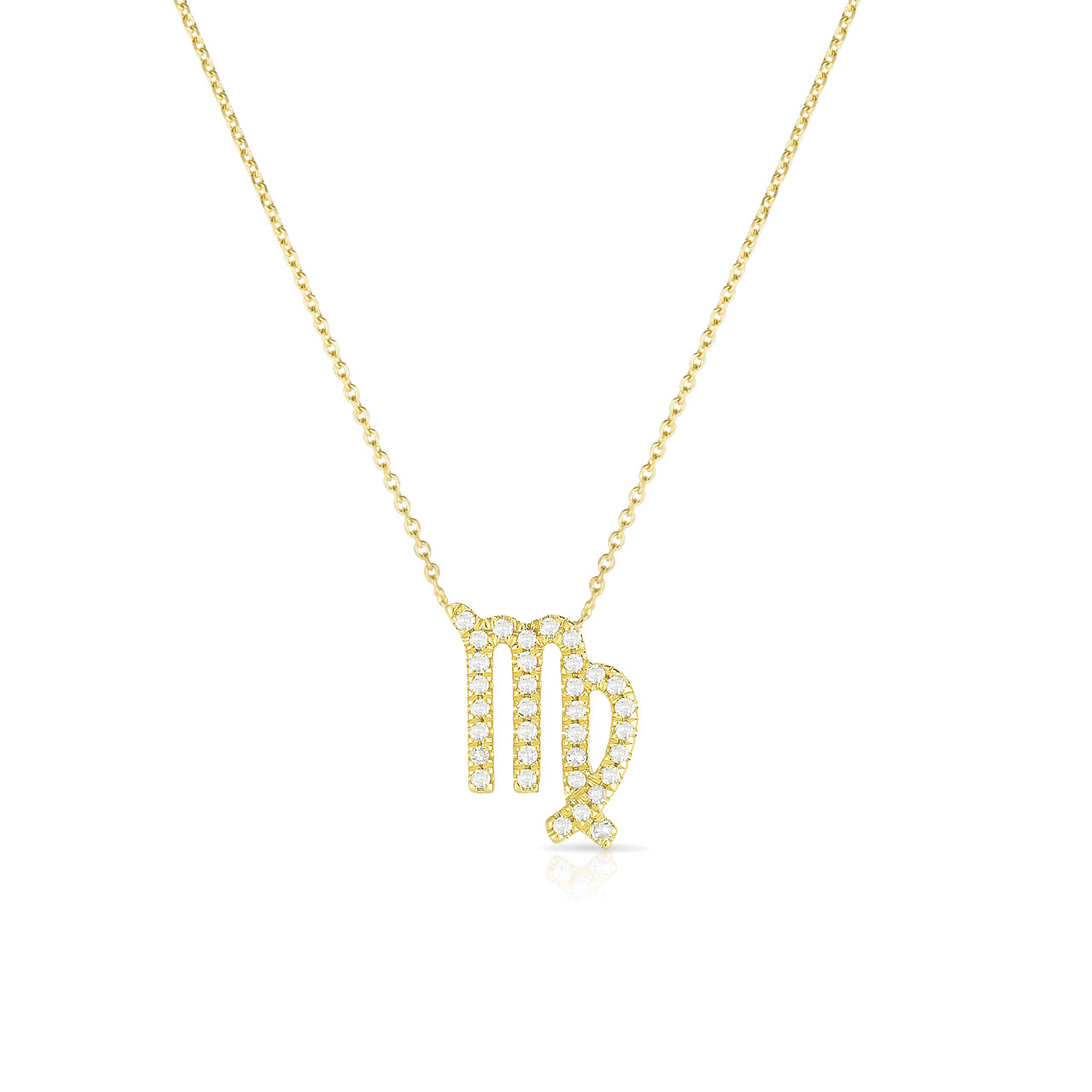 18K YELLOW GOLD VIRGO ZODIAC DIAMOND MEDALLION NECKLACE - Roberto Coin -  North America