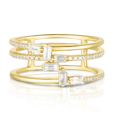 Baguette Waterfall Ring, 14k yellow gold,  0.37 carats, URBAETIS Fine Jewelry Baguette Waterfall Ring, 14k yellow gold,  0.37 carats, URBAETIS Fine Jewelry