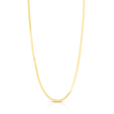 Herringbone Necklace, 2.8mm, 14k yellow gold - URBAETIS Fine Jewelry Herringbone Necklace, 2.8mm, 14k yellow gold - URBAETIS Fine Jewelry