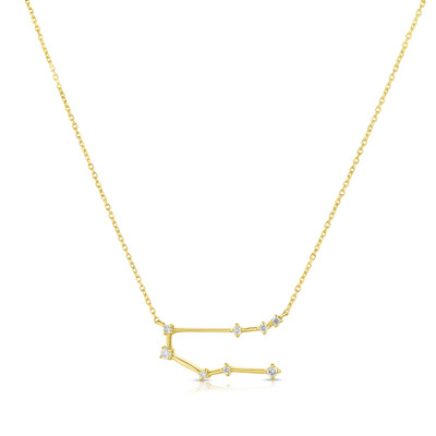 Gemini Diamond Constellation Zodiac Necklace, 14K Yellow Gold -URBAETIS Fine Jewelry Gemini Diamond Constellation Zodiac Necklace, 14K Yellow Gold -URBAETIS Fine Jewelry