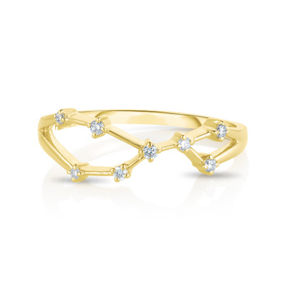 Taurus Diamond Constellation Zodiac Ring, 14K Yellow Gold- URBAETIS Fine Jewelry Taurus Diamond Constellation Zodiac Ring, 14K Yellow Gold- URBAETIS Fine Jewelry