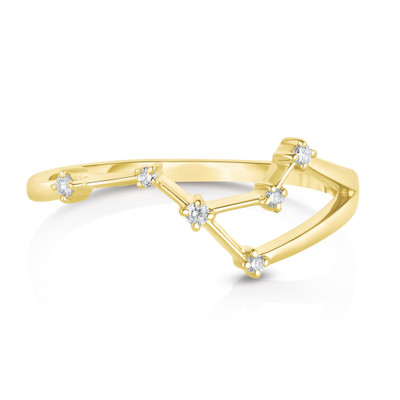 Cancer Diamond Constellation Zodiac Ring, 14K Yellow Gold- URBAETIS Fine Jewelry Cancer Diamond Constellation Zodiac Ring, 14K Yellow Gold- URBAETIS Fine Jewelry
