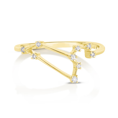 Leo  Diamond Constellation Zodiac Ring,14K Yellow Gold- URBAETIS Fine Jewelry Leo  Diamond Constellation Zodiac Ring,14K Yellow Gold- URBAETIS Fine Jewelry