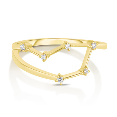 Libra Diamond Constellation Zodiac Ring, 14K Yellow Gold- URBAETIS Fine Jewelry Libra Diamond Constellation Zodiac Ring, 14K Yellow Gold- URBAETIS Fine Jewelry
