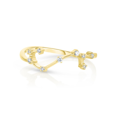 Scorpio  Diamond Constellation Zodiac Ring ,14K Yellow Gold- URBAETIS Fine Jewelry Scorpio  Diamond Constellation Zodiac Ring ,14K Yellow Gold- URBAETIS Fine Jewelry