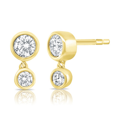 80CT Diamond Stud Earrings 14K Yellow Gold - Adina Jewelers