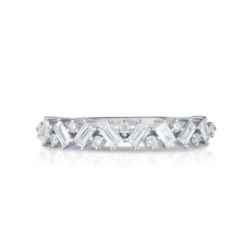 Baguette Round Diamond Eternity Band