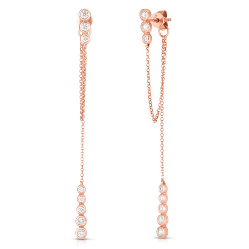 8.0mm Ball and Bead Chain Drop Earrings in 14K Gold | Zales