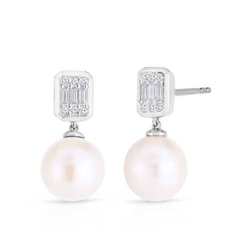 Freshwater Pearl with Cubic Zircon & Semi Precious Stone Fancy Stud Ea –  Mangatrai Gems & Jewels Pvt Ltd