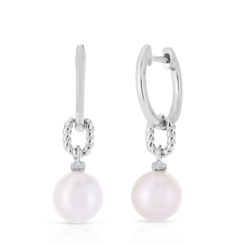 David Yurman Pearl and Pavé Drop Earrings in 18K Yellow Gold with Diamonds  | Nordstrom