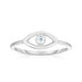 Single Diamond Evil Eye Ring,  14k white gold, 0.6 carats - Urbaetis Fine Jewelry Single Diamond Evil Eye Ring,  14k white gold, 0.6 carats - Urbaetis Fine Jewelry