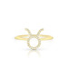 Diamond Taurus Zodiac Ring, 14k yellow gold - Urbaetis Fine Jewelry Diamond Taurus Zodiac Ring, 14k yellow gold - Urbaetis Fine Jewelry