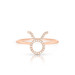 Diamond Taurus Zodiac Ring, 14k rose gold - Urbaetis Fine Jewelry Diamond Taurus Zodiac Ring, 14k rose gold - Urbaetis Fine Jewelry