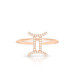 Diamond Pisces Zodiac Ring, 14k rose gold - Urbaetis Fine Jewelry Diamond Pisces Zodiac Ring, 14k rose gold - Urbaetis Fine Jewelry