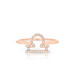 Diamond Libra Zodiac Ring, 14k rose gold - Urbaetis Fine Jewelry Diamond Libra Zodiac Ring, 14k rose gold - Urbaetis Fine Jewelry