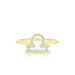Diamond Libra Zodiac Ring, 14k yellow gold - Urbaetis Fine Jewelry Diamond Libra Zodiac Ring, 14k yellow gold - Urbaetis Fine Jewelry