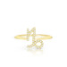 Diamond Capricorn Zodiac Ring, 14k yellow gold - Urbaetis Fine Jewelry Diamond Capricorn Zodiac Ring, 14k yellow gold - Urbaetis Fine Jewelry