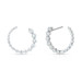Graduated Diamond Single Prong Garland Hoops, 14k white gold - Urbaetis Fine Jewelry Graduated Diamond Single Prong Garland Hoops, 14k white gold - Urbaetis Fine Jewelry