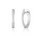 Dainty Diamond Huggie Hoops, 14k white gold, 0.08 carats - Urbaetis Fine Jewelry Dainty Diamond Huggie Hoops, 14k white gold, 0.08 carats - Urbaetis Fine Jewelry