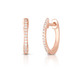 Dainty Diamond Huggie Hoops, 14k rose gold, 0.08 carats - Urbaetis Fine Jewelry Dainty Diamond Huggie Hoops, 14k rose gold, 0.08 carats - Urbaetis Fine Jewelry