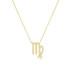Diamond Virgo Zodiac Necklace, 14k yellow gold - Urbaetis Fine Jewelry Diamond Virgo Zodiac Necklace, 14k yellow gold - Urbaetis Fine Jewelry