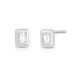 Bezel Set Baguette Studs, 14k white gold, 0.18 carats - URBAETIS Fine Jewelry Bezel Set Baguette Studs, 14k white gold, 0.18 carats - URBAETIS Fine Jewelry