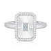 Fluted Baguette and Pave Diamond Ring, 14k white gold, 0.2 carats - URBAETIS Fine Jewelry Fluted Baguette and Pave Diamond Ring, 14k white gold, 0.2 carats - URBAETIS Fine Jewelry