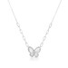Fluted  Pear Illusion Diamond Butterfly Necklace, 14K White Gold- URBAETIS Fine Jewelry Fluted  Pear Illusion Diamond Butterfly Necklace, 14K White Gold- URBAETIS Fine Jewelry