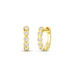 Bezel Set Diamond Huggies, 14K Yellow Gold- URBAETIS Fine Jewelry Bezel Set Diamond Huggies, 14K Yellow Gold- URBAETIS Fine Jewelry