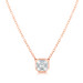 Asscher Diamond Illusion Necklace, 14k rose gold  - URBAETIS Fine Jewelry Asscher Diamond Illusion Necklace, 14k rose gold  - URBAETIS Fine Jewelry