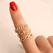 Petite Diamond Cuban Link Chain Ring, 14k yellow gold - URBAETIS Fine Jewelry Petite Diamond Cuban Link Chain Ring, 14k yellow gold - URBAETIS Fine Jewelry