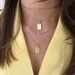 Diamond Border Dog Tag Necklace, 14K Yellow Gold- URBAETIS Fine Jewelry Diamond Border Dog Tag Necklace, 14K Yellow Gold- URBAETIS Fine Jewelry