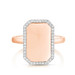 Diamond Border ID Ring , 14k Rose Gold- URBAETIS Fine Jewelry Diamond Border ID Ring , 14k Rose Gold- URBAETIS Fine Jewelry