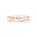 Asymmetrical Baguette Diamond Band, 14K Rose Gold- URBAETIS Fine Jewelry Asymmetrical Baguette Diamond Band, 14K Rose Gold- URBAETIS Fine Jewelry