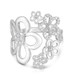 Diamond Flower Bouquet Ring, 14k White Gold- URBAETIS Fine Jewelry Diamond Flower Bouquet Ring, 14k White Gold- URBAETIS Fine Jewelry