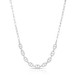 Puffed Mariner Necklace With Diamond links, 14K White Gold- URBAETIS Fine Jewelry Puffed Mariner Necklace With Diamond links, 14K White Gold- URBAETIS Fine Jewelry