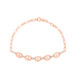 Puffed Mariner Bracelet With Diamond Links, 14K Rose Gold- URBAETIS Fine Jewelry Puffed Mariner Bracelet With Diamond Links, 14K Rose Gold- URBAETIS Fine Jewelry