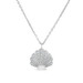 Diamond Seashell Necklace, 14K White Gold- URBAETIS Fine Jewelry Diamond Seashell Necklace, 14K White Gold- URBAETIS Fine Jewelry