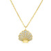 Diamond Seashell Necklace, 14K Yellow Gold- URBAETIS Fine Jewelry Diamond Seashell Necklace, 14K Yellow Gold- URBAETIS Fine Jewelry