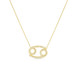 Diamond Cancer Zodiac Sign Necklace, 14k yellow gold - URBAETIS Fine Jewelry Diamond Cancer Zodiac Sign Necklace, 14k yellow gold - URBAETIS Fine Jewelry