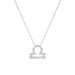 Diamond Libra Zodiac Sign Necklace, 14k white gold - URBAETIS Fine Jewelry Diamond Libra Zodiac Sign Necklace, 14k white gold - URBAETIS Fine Jewelry