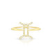 Diamond Gemini Zodiac Sign Ring, 14k yellow gold - URBAETIS Fine Jewelry Diamond Gemini Zodiac Sign Ring, 14k yellow gold - URBAETIS Fine Jewelry